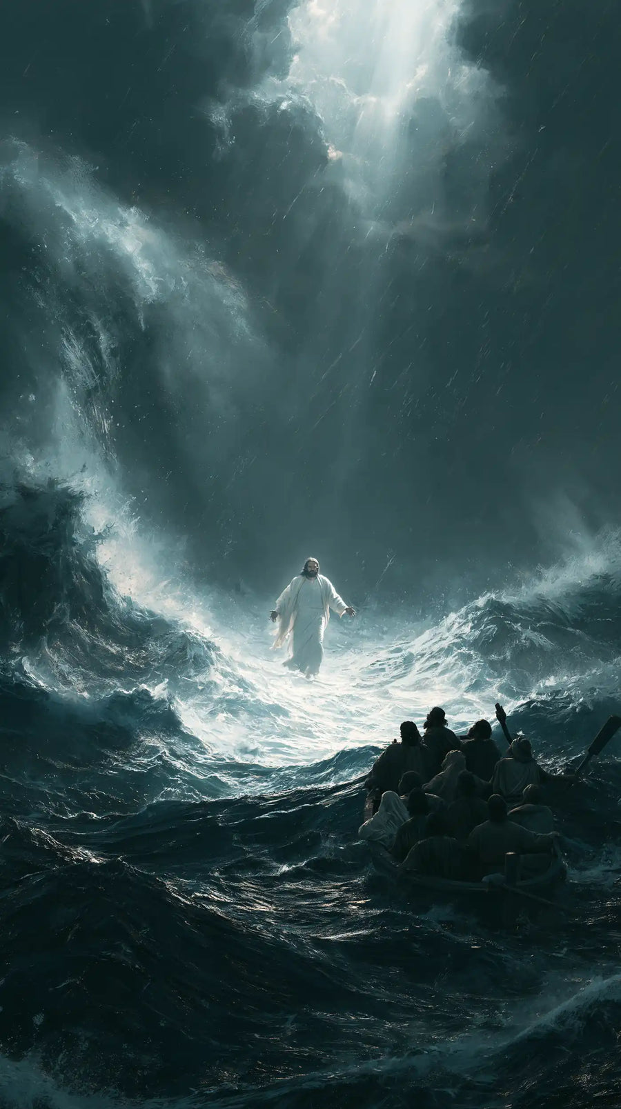 Jesus Walking on Water - Explosion of Movement · Portrait n° 2