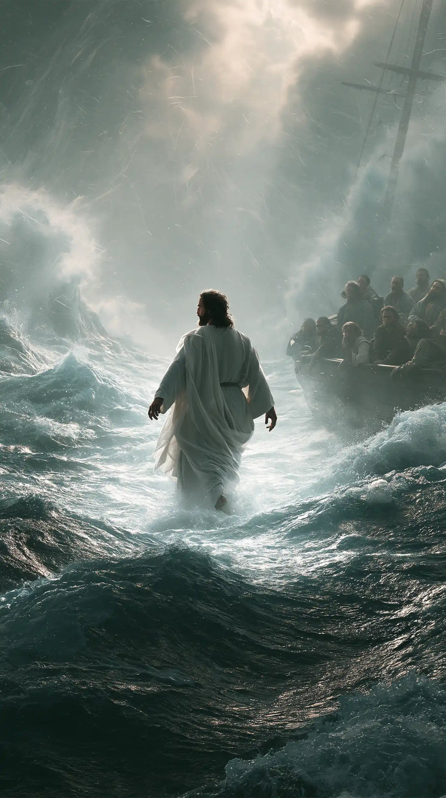 Jesus Walking on Water - Explosion of Movement · Portrait n° 31