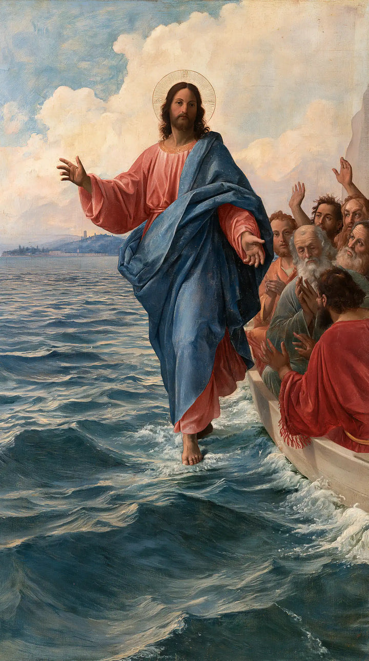 Jesus Walking on Water — The Rose Gesture before the White Boat