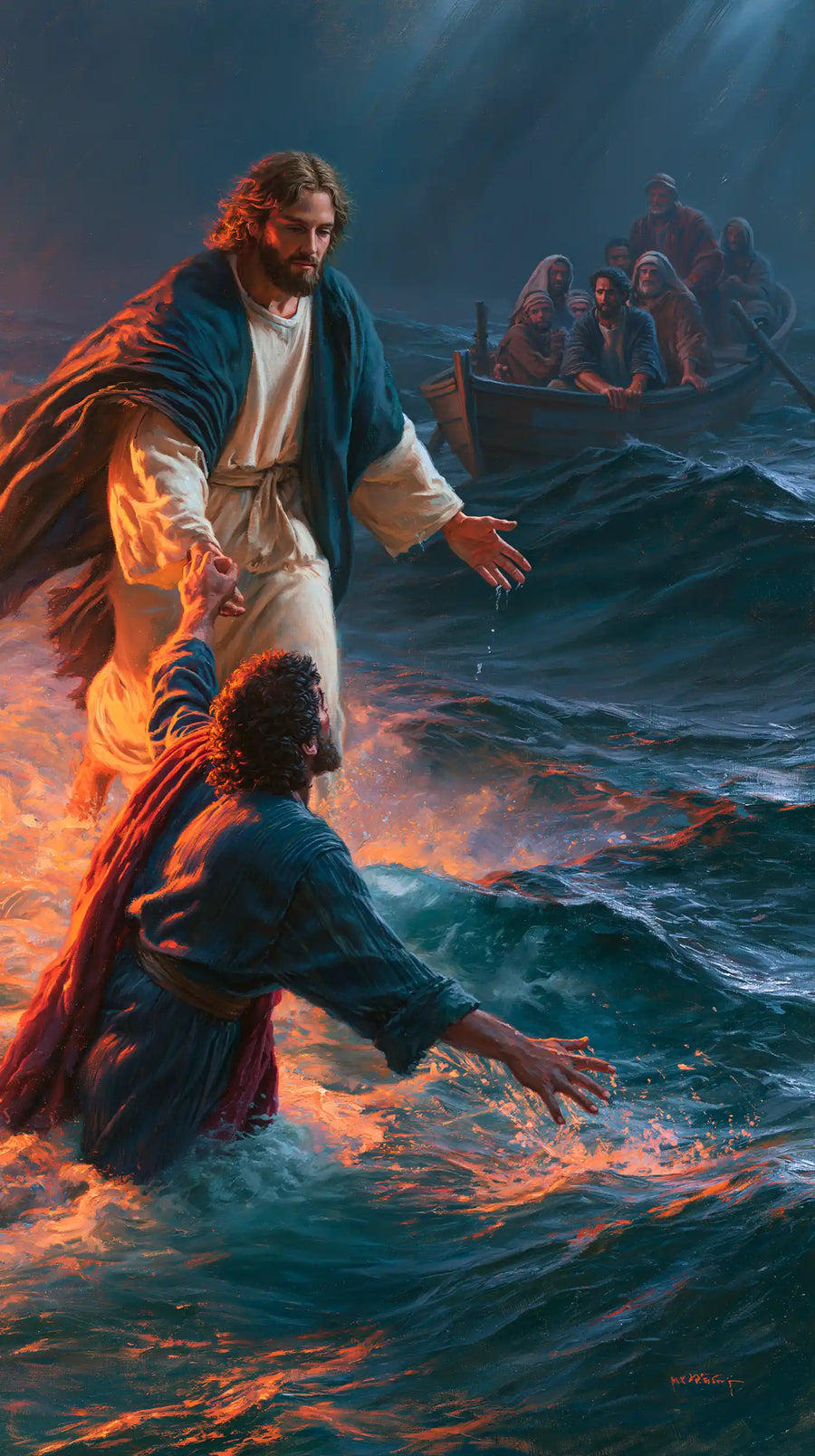 Jesus Walking on Water - Jesus Saves Peter · Portrait n° 4
