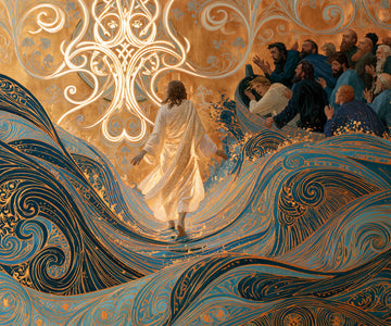 Jesus Walking on Water - Sacred Art Nouveau · Landscape n° 3