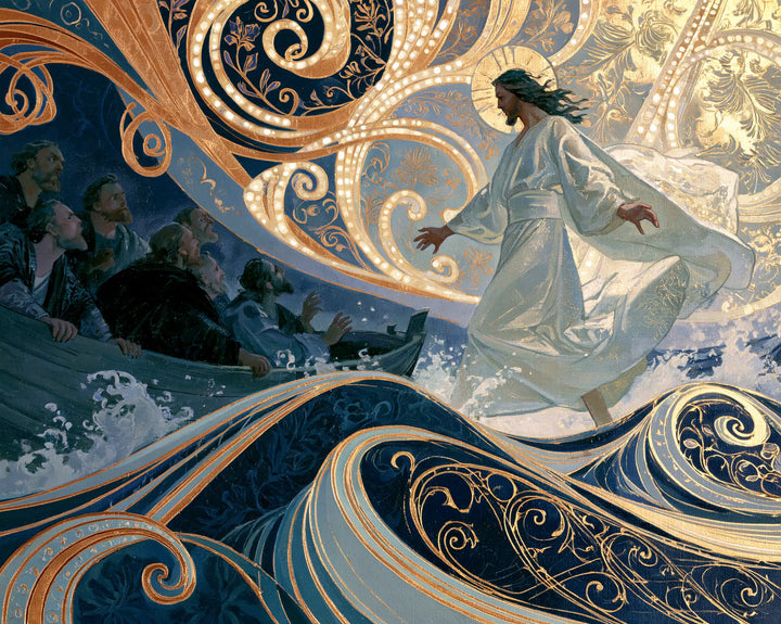 Jesus Walking on Water - Sacred Art Nouveau · Landscape n° 15