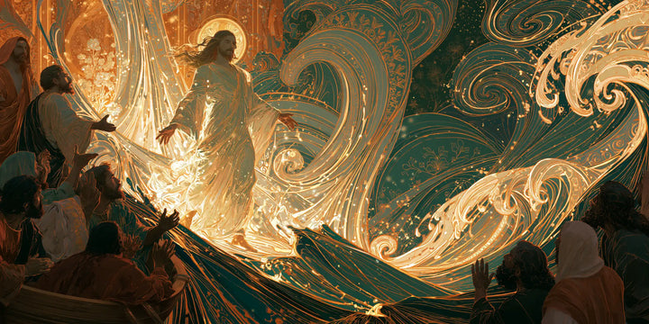 Jesus Walking on Water - Sacred Art Nouveau · Landscape n° 30