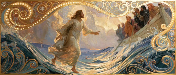 Jesus Walking on Water - Sacred Art Nouveau · Landscape n° 31