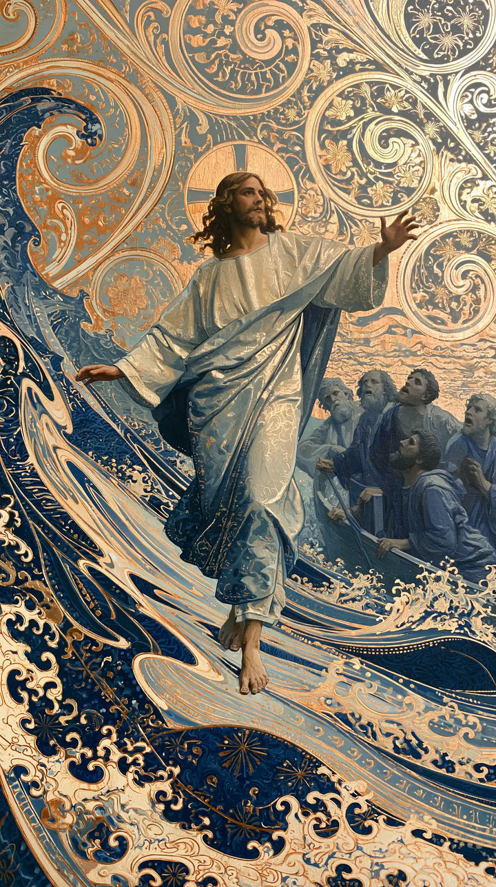 Jesus Walking on Water — The Arm Raised toward the Sky’s Lace