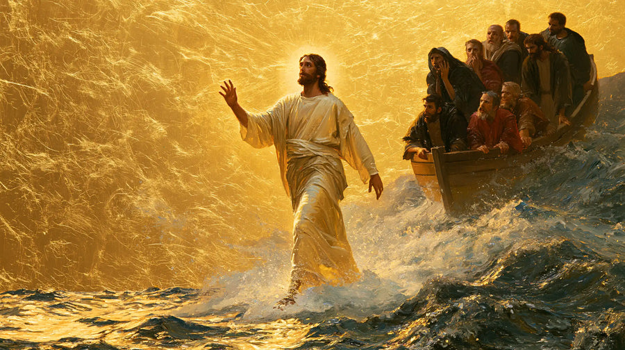 Jesus Walking on Water - Sacred Gold · Landscape n° 4