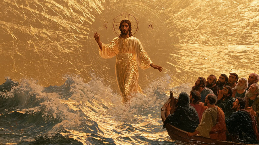 Jesus Walking on Water - Sacred Gold · Landscape n° 6