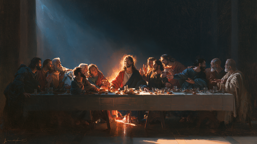 The Last Supper - Light-dark midnight blue n° 2