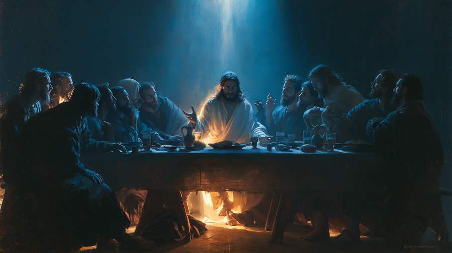 The Last Supper - Light-dark midnight blue n° 4