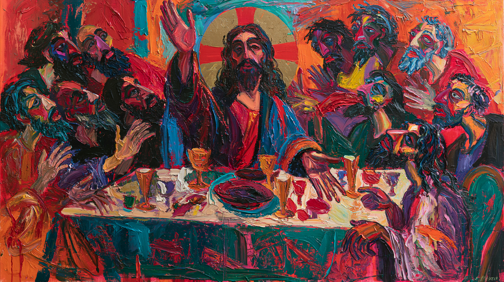 Den sidste nadver - Expressionist n° 5 - Jesus Kristus og apostlene