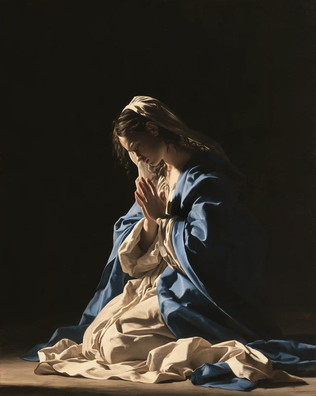 Virgin Mary in Prayer — Prayer amid the Still Expanse