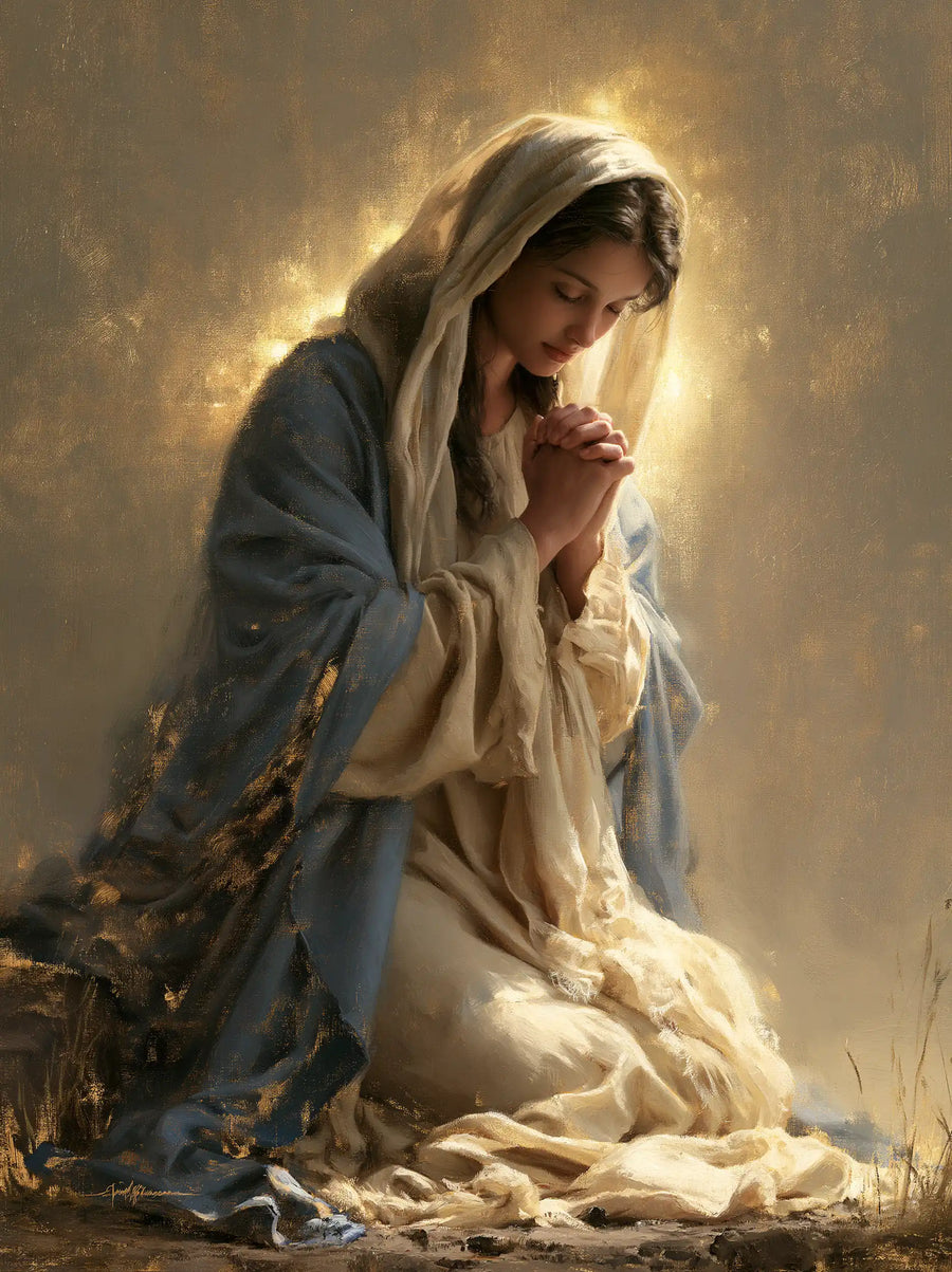 Virgin Mary in Prayer - Sacred Maternal Tenderness · Portrait n° 5