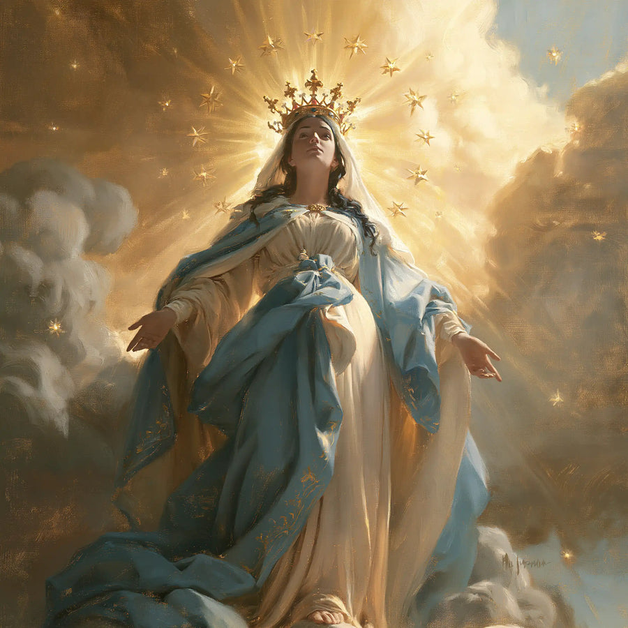 Mary Queen of Heaven - Mary before Heavenly Light · Square n° 4