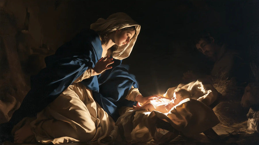 The Nativity - Caravaggio Tenebrism · Landscape n° 7