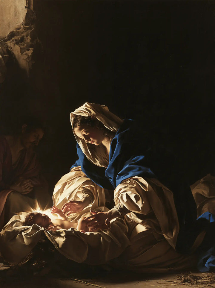 The Nativity - Caravaggio Tenebrism · Portrait n° 12