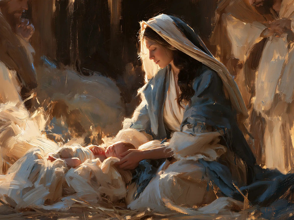 The Nativity — The Meeting of Hands in Pale Gold