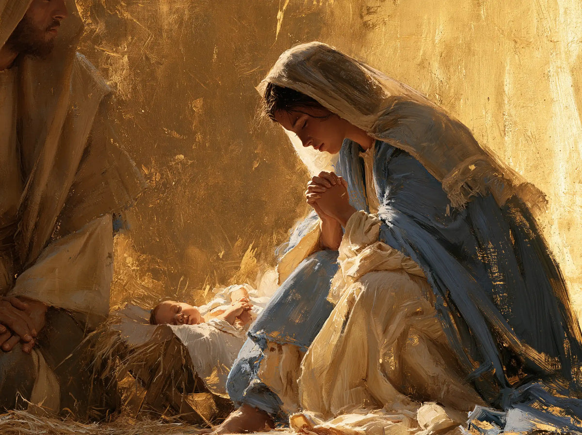 The Nativity — Reverence in Golden Hems