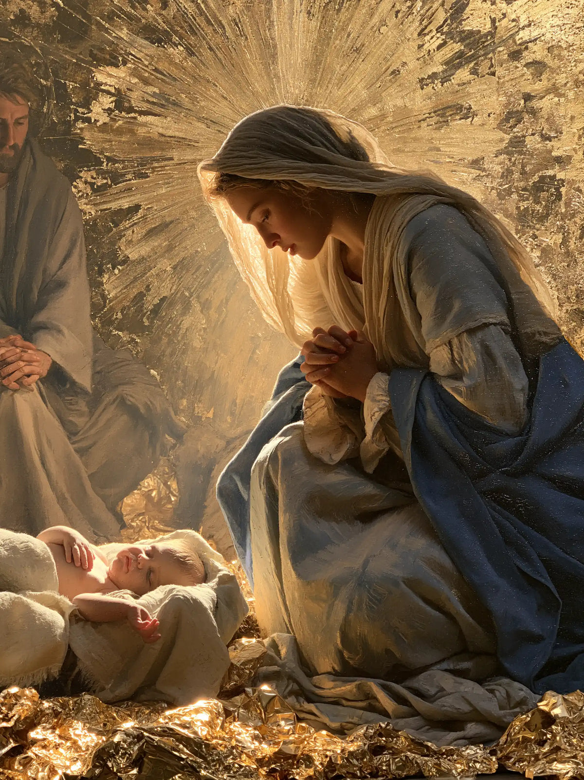 The Nativity — Prayer in the Gold of Stillness