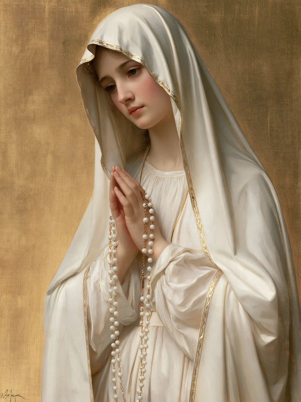 Our Lady of Fatima – Profile in Pearl and Cream