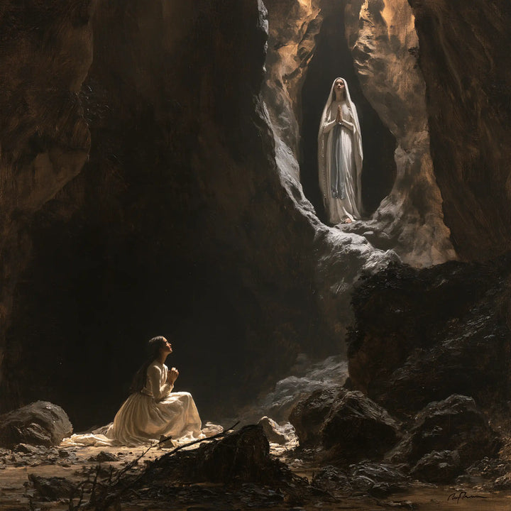 Our Lady of Lourdes with Saint Bernadette · Square no. 5