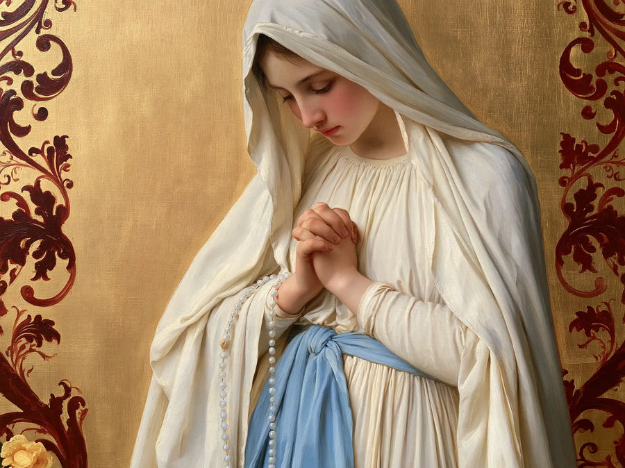 Our Lady of Lourdes – Prayer Before the Crimson Damask