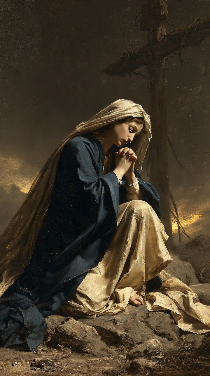 Our Lady of Sorrows — Sorrow Folded over the Pale Knee