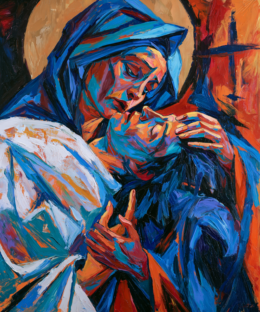 The Pietà - Expressionist · Portrait n° 12 - Christian art