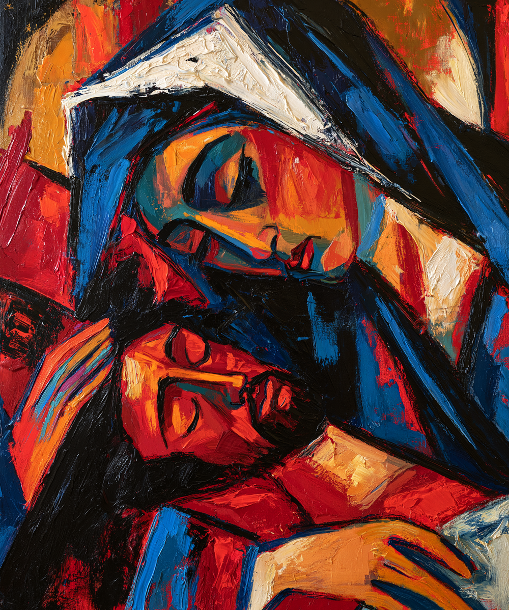 The Pietà - Expressionist · Portrait n° 14 - Christian art