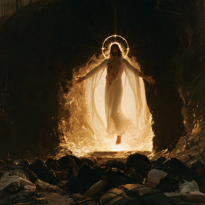The Resurrection of Jesus Christ - Black and Gold · Square n° 2