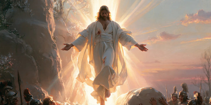 The Resurrection of Jesus Christ — Crossing Rays over Rose Morning