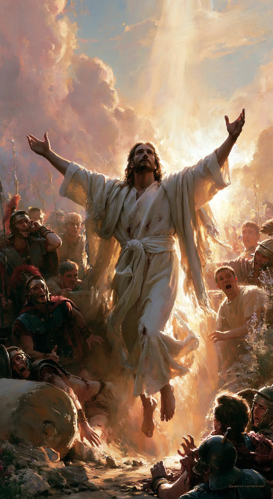 The Resurrection of Jesus Christ — The Gesture Offered to the Heavenly Opening