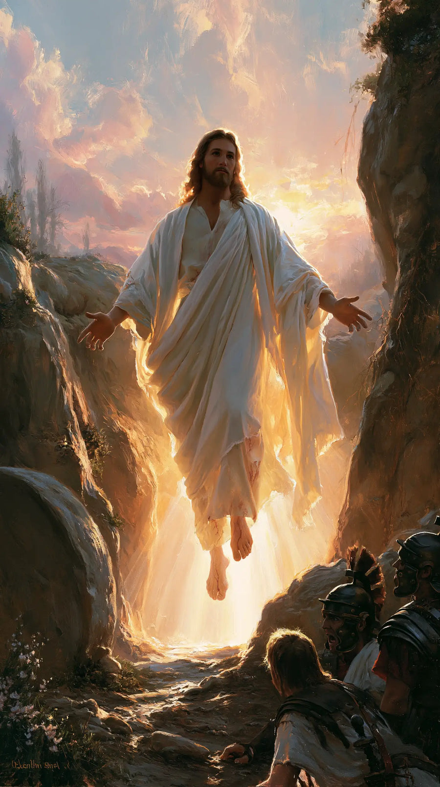 The Resurrection of Jesus Christ — Feet Suspended above the Path