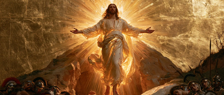 The Resurrection of Jesus Christ — Rays behind the Split Stone