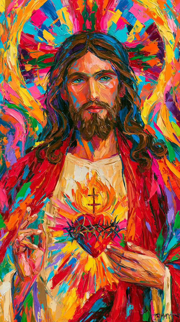 Sacred Heart of Jesus – Ultra-Vibrant Expressionism · Portrait no. 4
