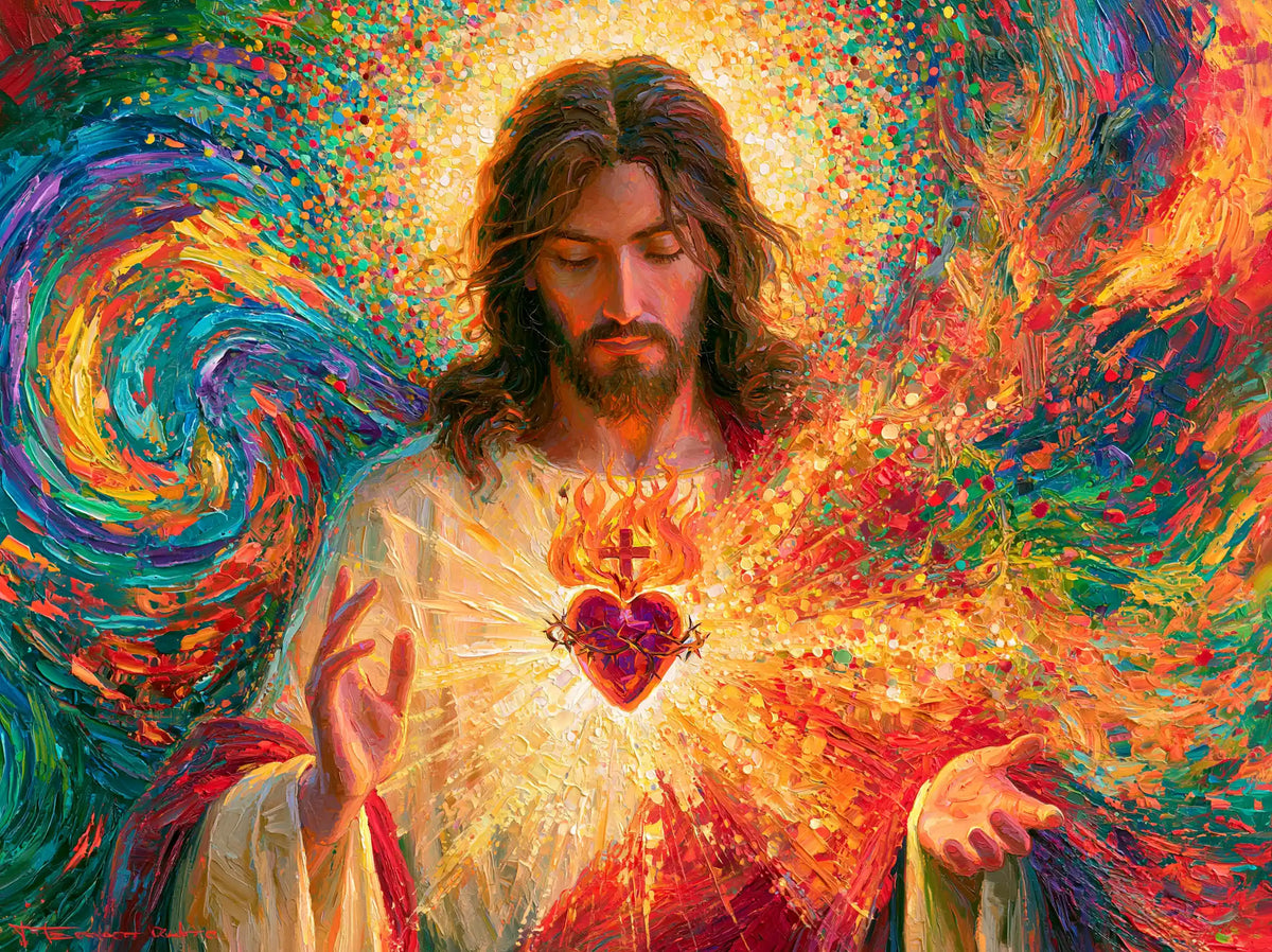 Sacred Heart of Jesus – Pointillist Post-Impressionism · Landscape no. 3