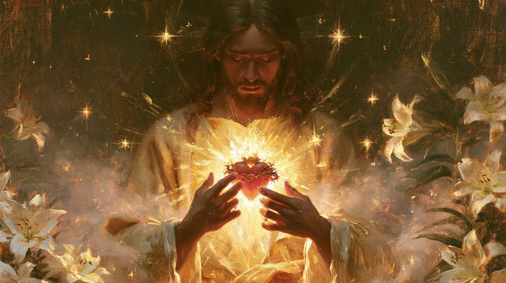 The Sacred Heart of Jesus — Fire Blossoming Among the Lilies