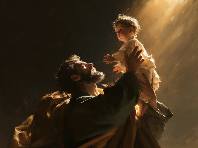 Saint Joseph with the Child Jesus – Theatrical Baroque · Landscape no. 1