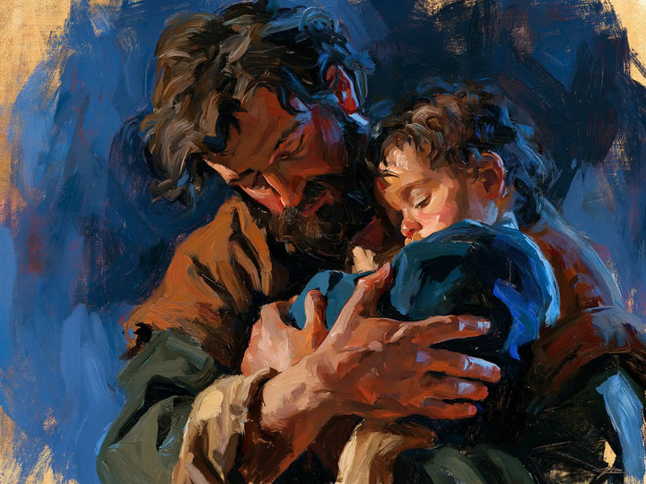 Saint Joseph with the Child Jesus – Expressionist · Landscape no. 5