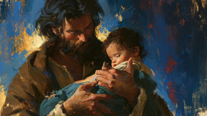Saint Joseph with the Child Jesus – Expressionist · Landscape no. 11