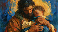 Saint Joseph with the Child Jesus – Expressionist · Landscape no. 13
