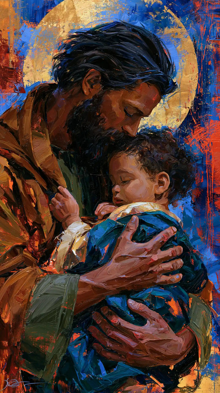 Saint Joseph with the Child Jesus – Expressionist · Portrait no. 3
