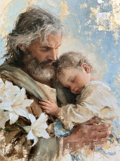 Saint Joseph with the Child Jesus – Impressionist · Portrait no. 9