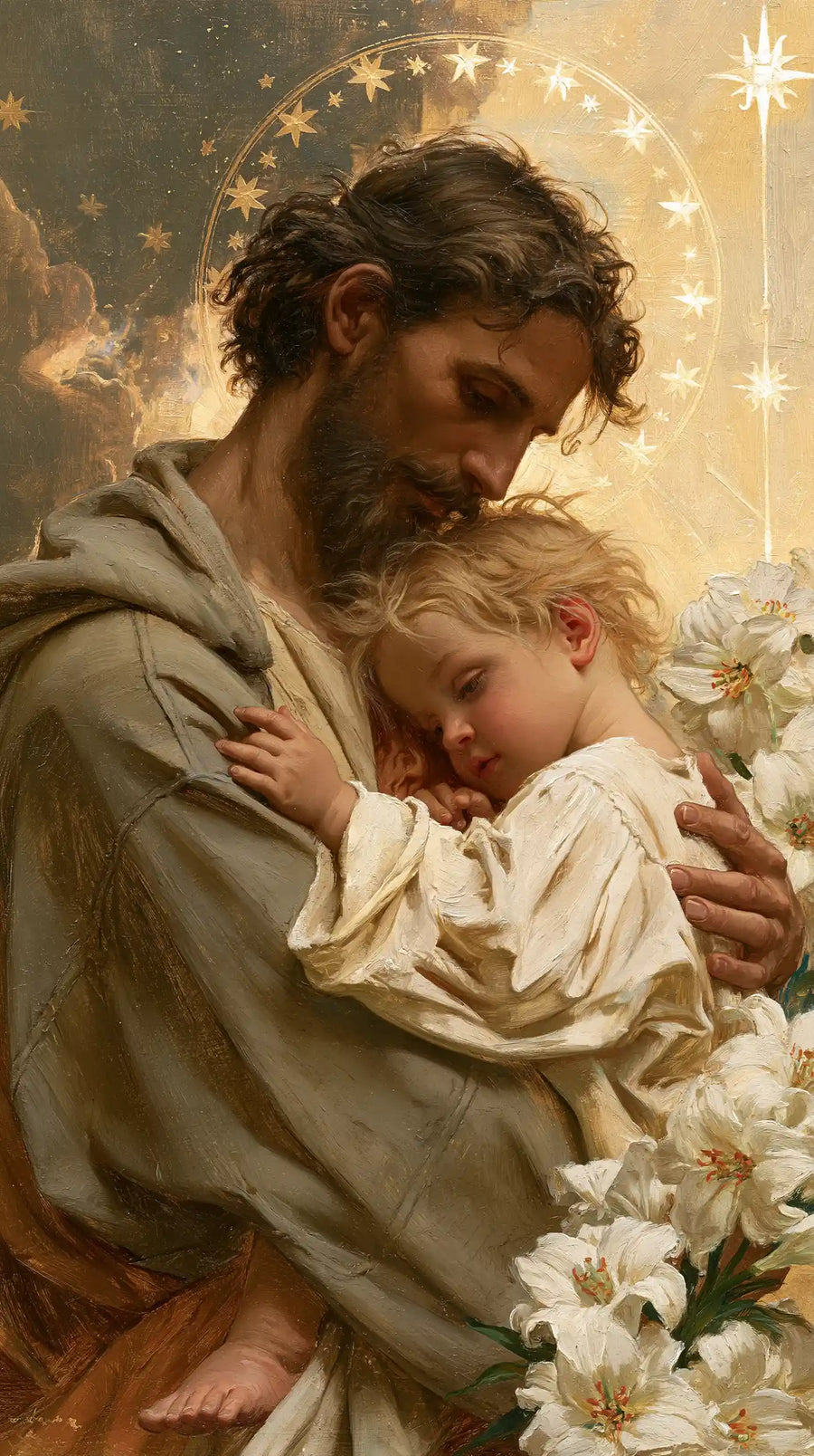 Saint Joseph with the Child Jesus – Symbolist · Portrait no. 1