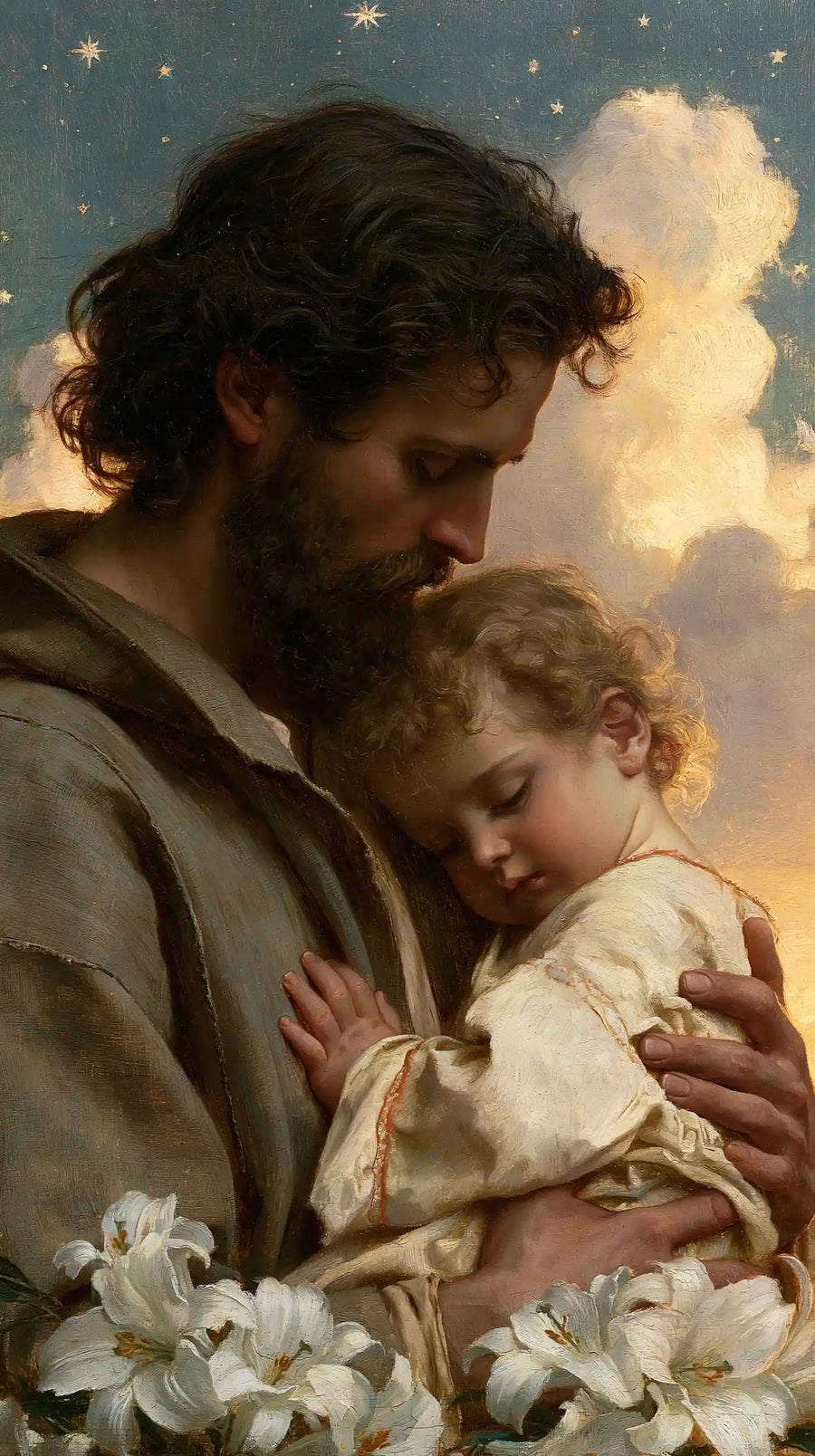 Saint Joseph with the Child Jesus – Symbolist · Portrait no. 2