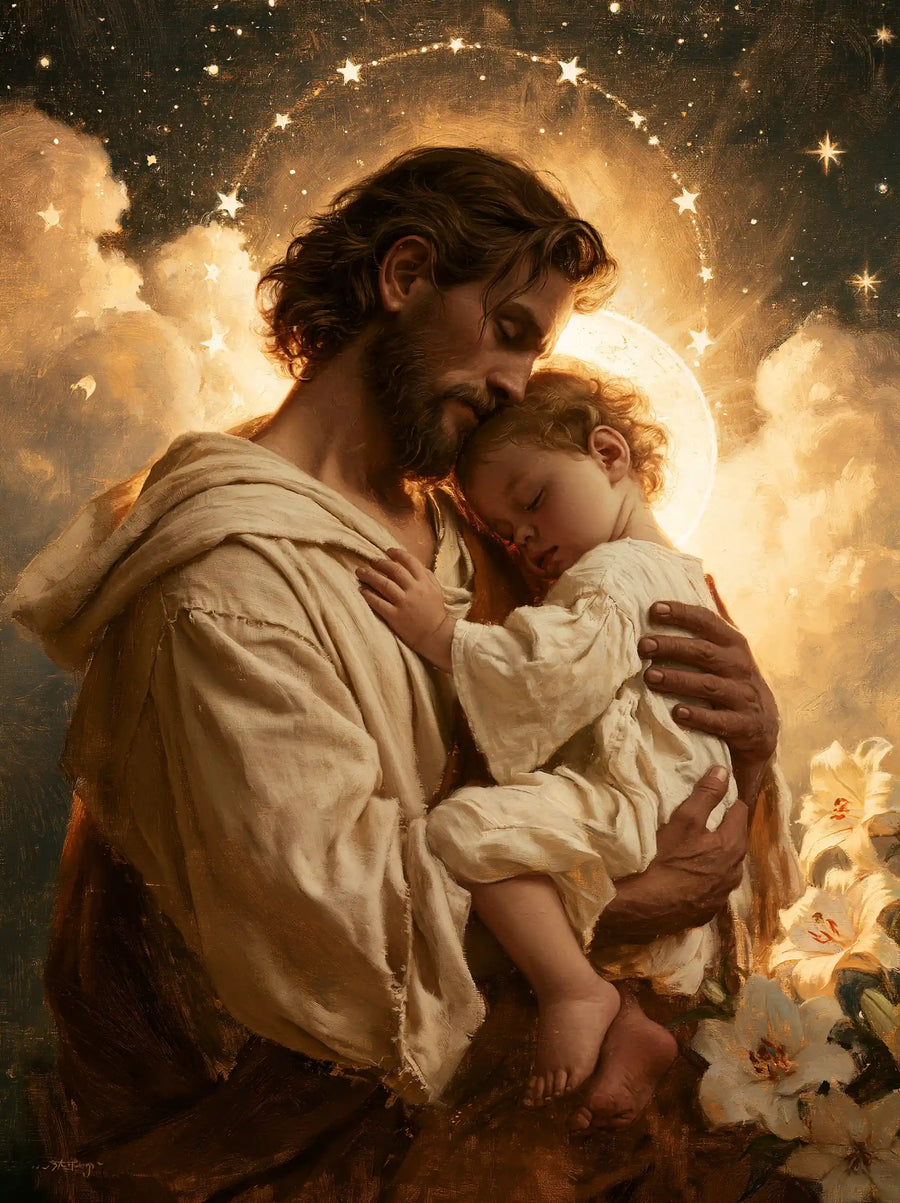 Saint Joseph with the Child Jesus – Symbolist · Portrait no. 11
