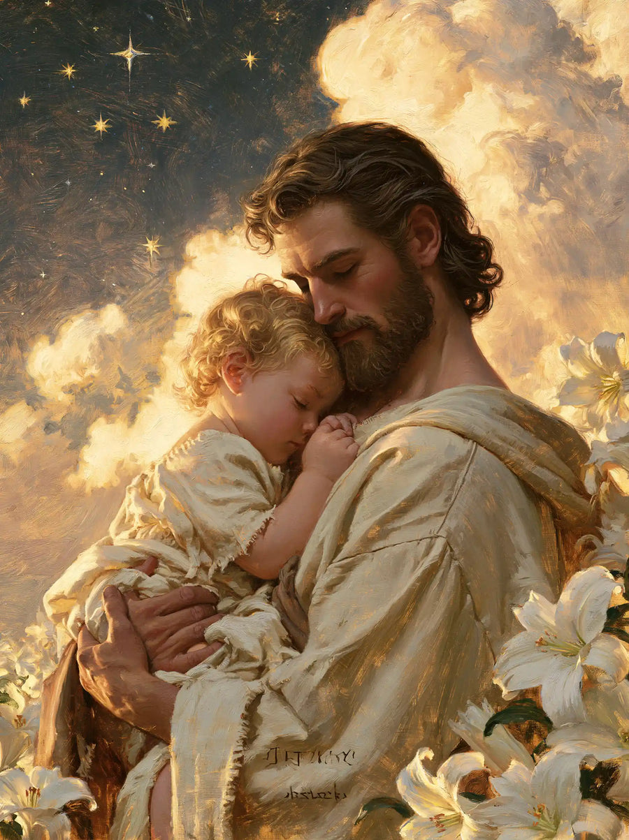 Saint Joseph with the Child Jesus – Symbolist · Portrait no. 14