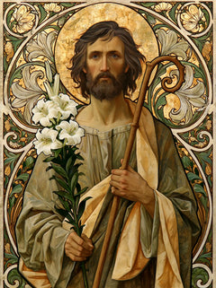 Saint Joseph – Sacred Art Nouveau · Portrait no. 7
