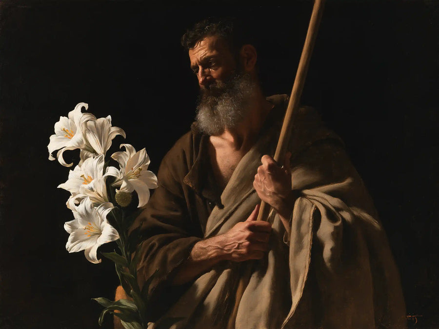 Saint Joseph – Caravaggio Tenebrism · Landscape no. 9