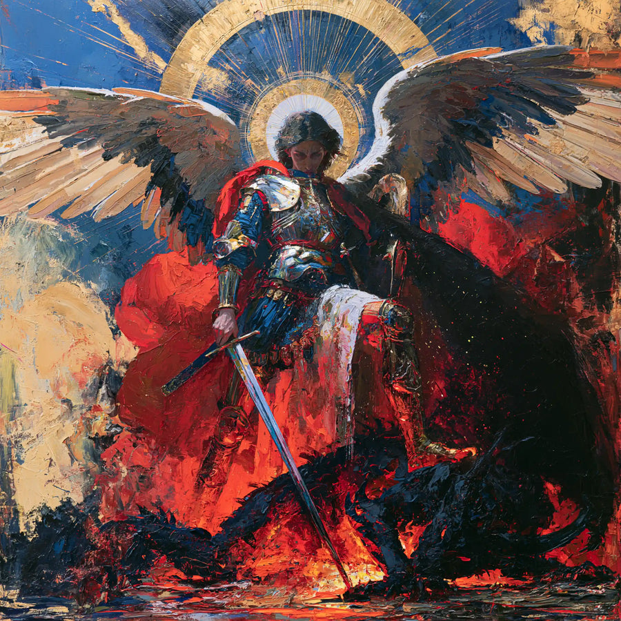 Saint Michael the Archangel – Expressionist · Square no. 4