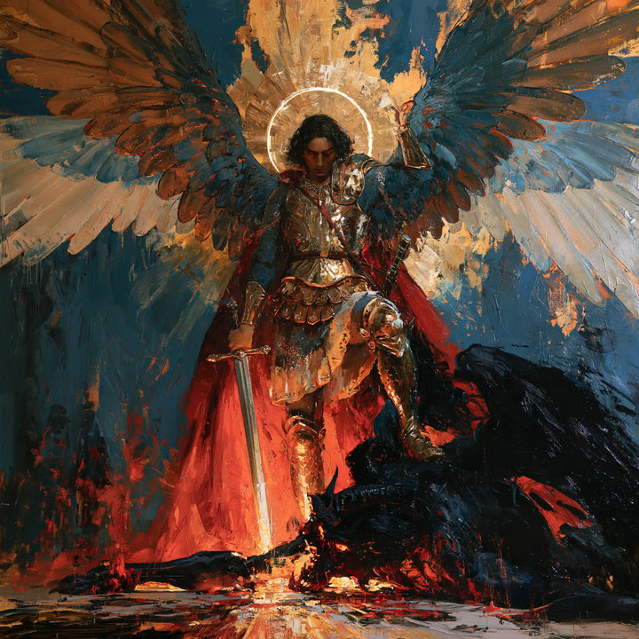 Saint Michael the Archangel – Expressionist · Square no. 6